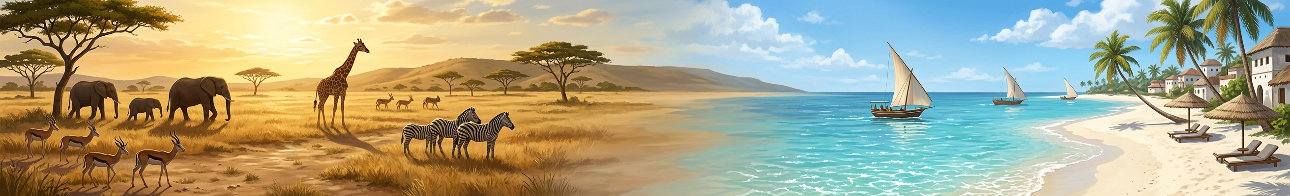 Serengeti Safari & Zanzibar Beach Banner